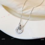 TOP Replica S925 silver Cartier Love Necklace Double Pendant